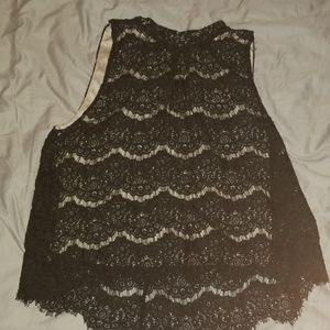 Black lace tank top